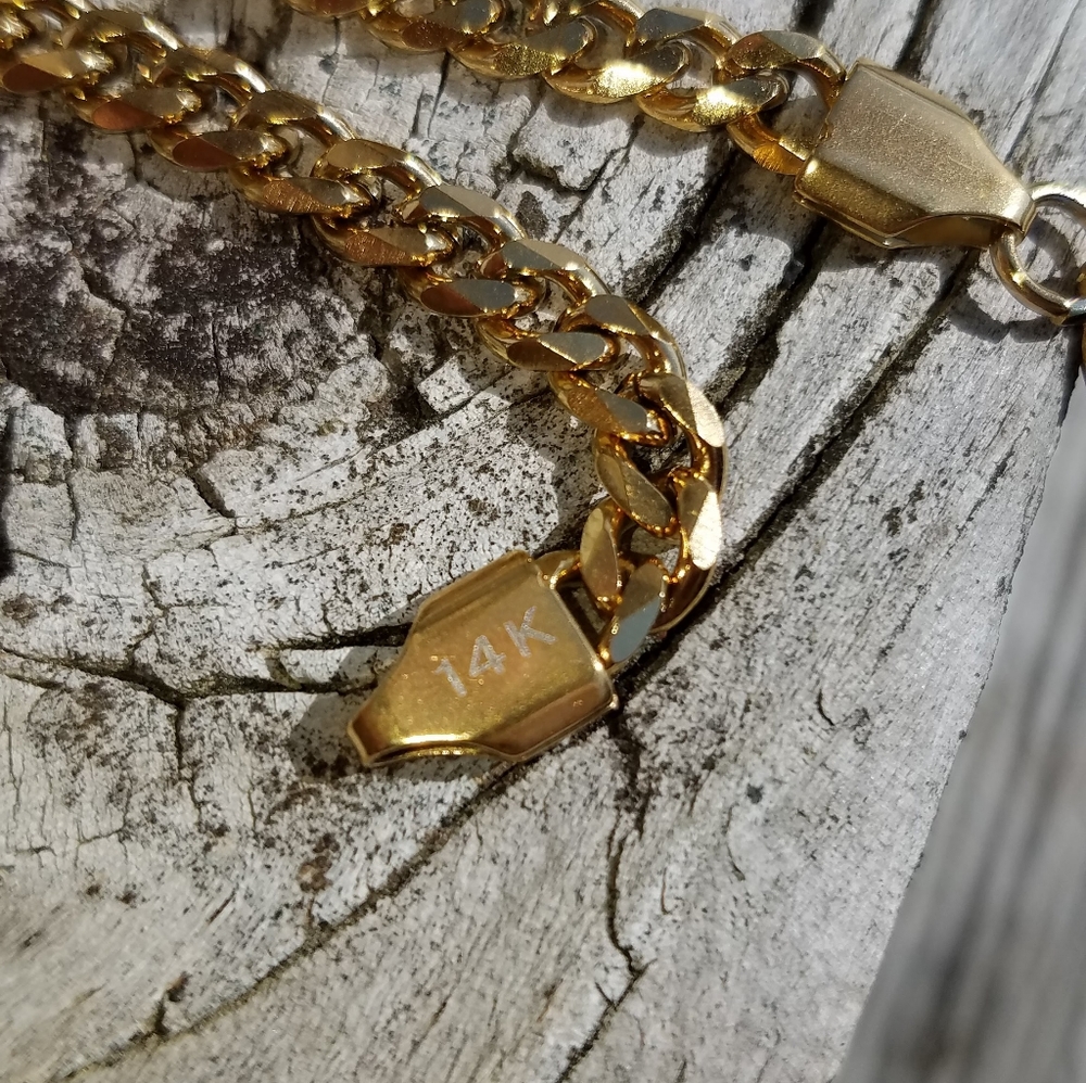 Gold Chain 14k Gold Cuban Link - Picture 2 of 6